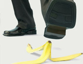 man-slipping on banana peel